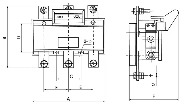480v 400 Amp 3 Phase Disconnect Switch